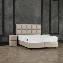 Opbergbox Miami kunstleer taupe 180x200