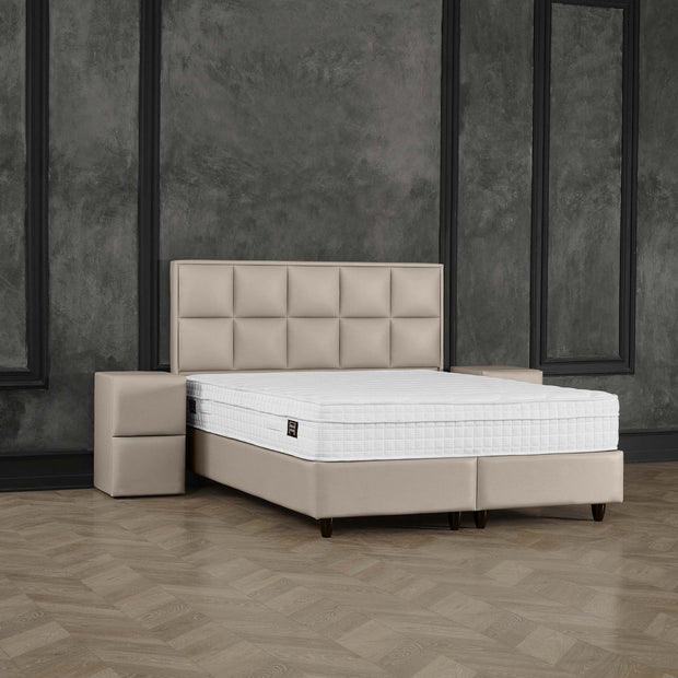 Opbergbox Miami kunstleer taupe 180x200