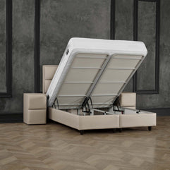 Opbergbox Miami kunstleer taupe 180x200