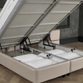 Opbergbox Miami kunstleer taupe 180x200