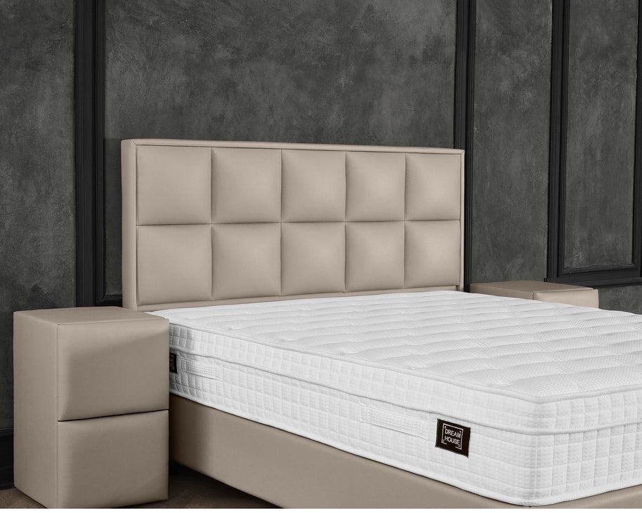 Opbergbox Miami kunstleer taupe 180x200