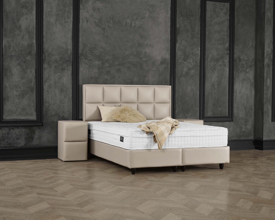 Opbergbox Miami kunstleer taupe 180x200