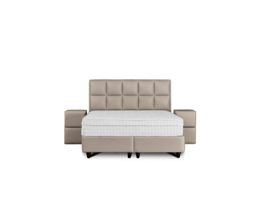 Opbergbox Miami kunstleer taupe 180x200