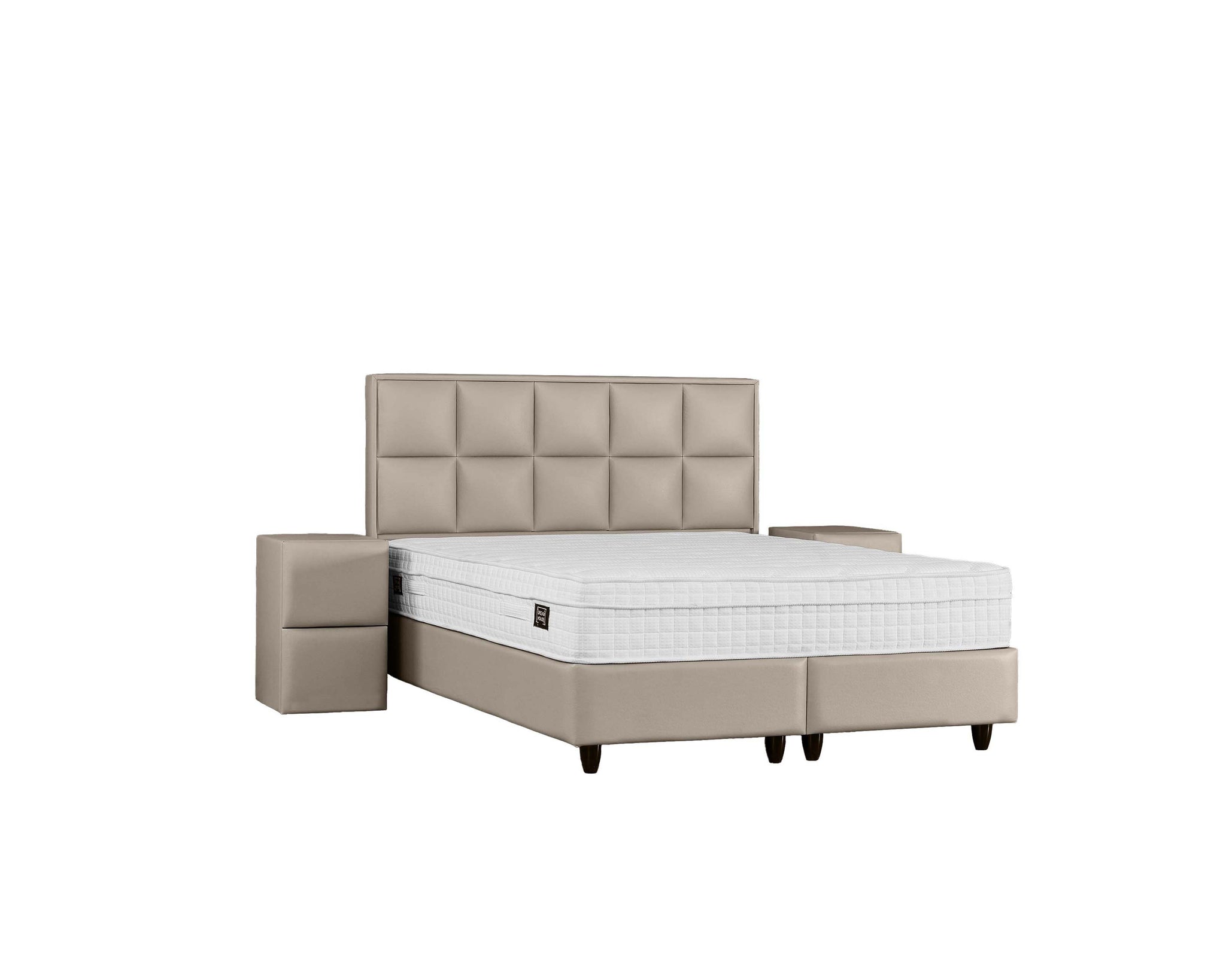 Opbergbox Miami kunstleer taupe 180x200