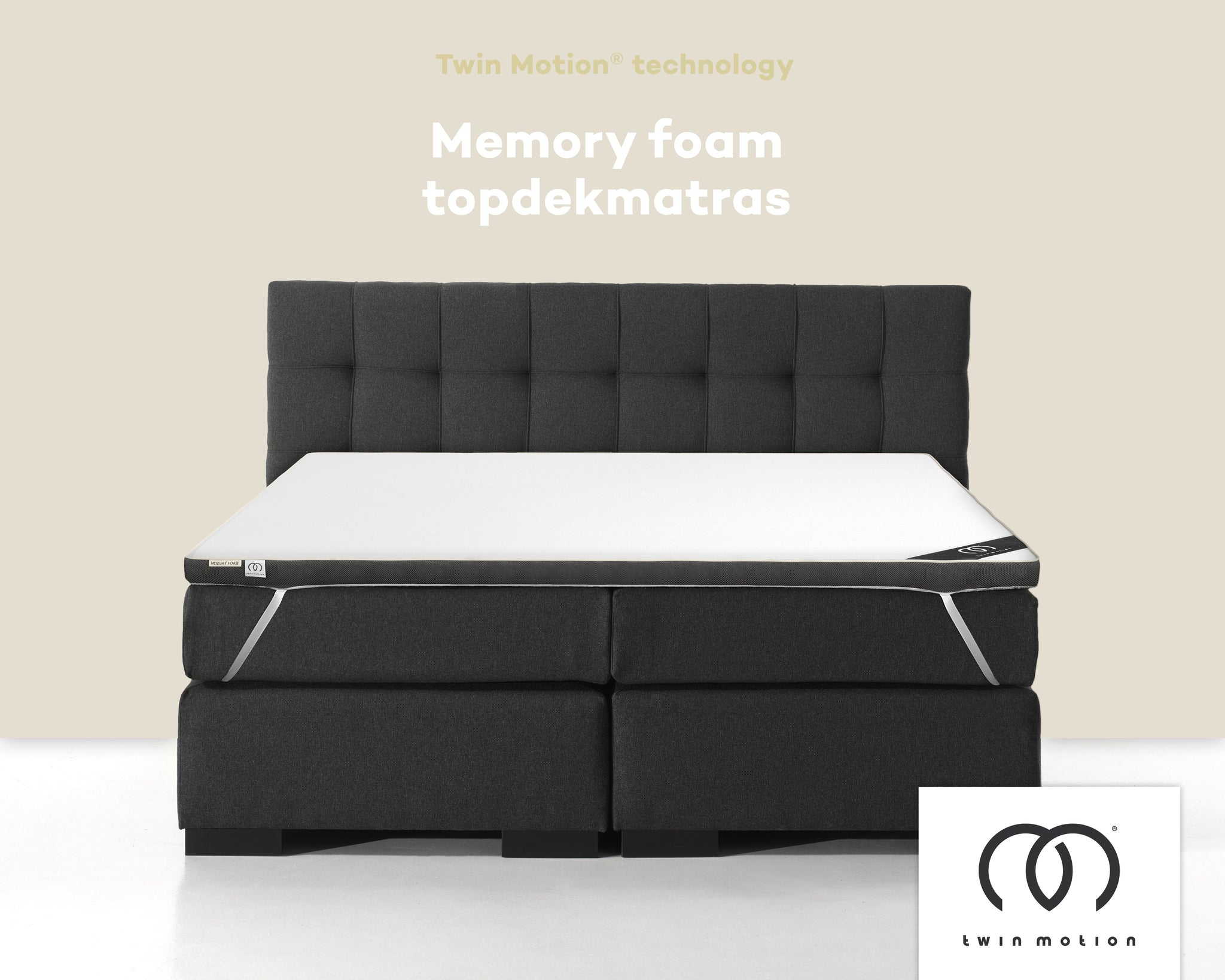 Twin Motion ® Topdekmatras - Traagschuim en Koudschuim
