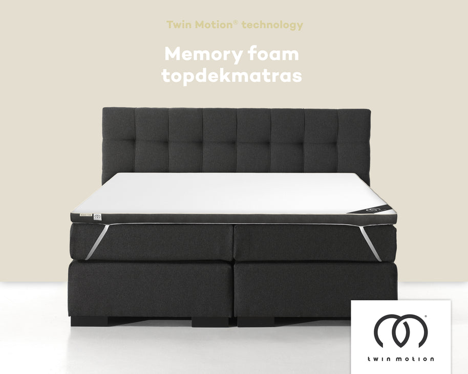 Twin Motion ® Topdekmatras - Traagschuim en Koudschuim