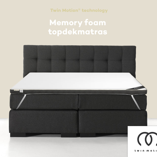 Twin Motion ® Topdekmatras - Traagschuim en Koudschuim