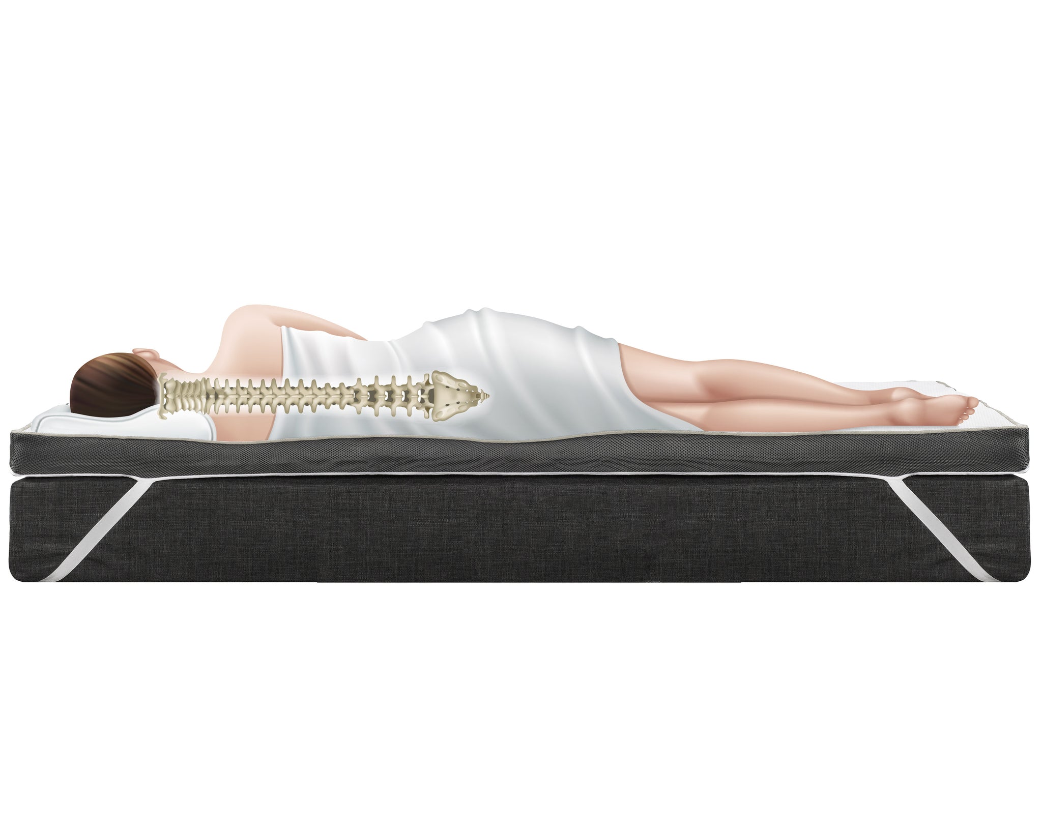 Twin Motion ® Topdekmatras - Traagschuim en Koudschuim