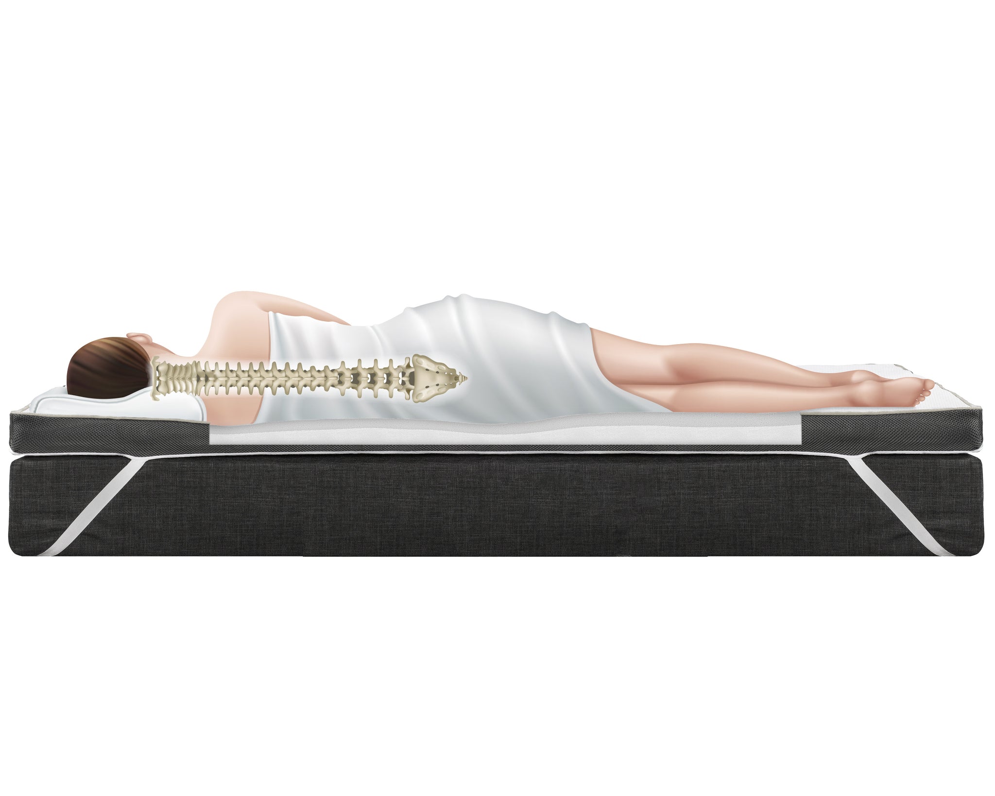 Twin Motion ® Topdekmatras - Traagschuim en Koudschuim