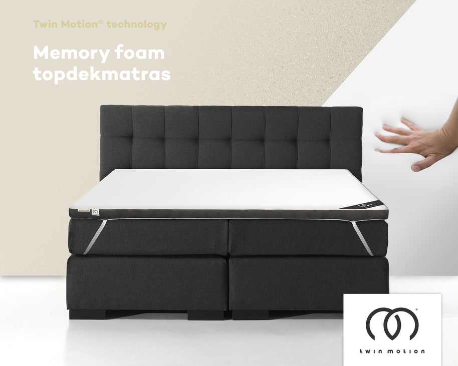 Twin Motion ® Topdekmatras - Traagschuim en Koudschuim