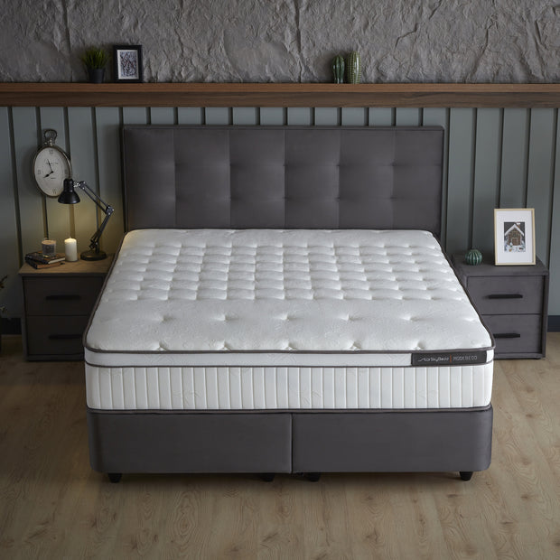 SKYBEDD ® - Boxspring met opbergruimte Modebedd Antraciet 160x200