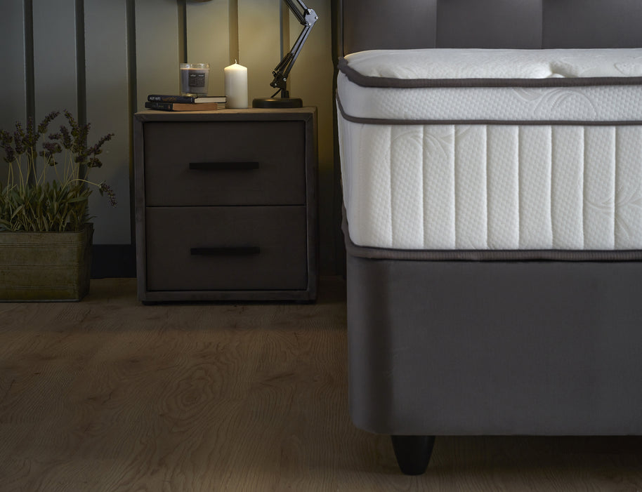 SKYBEDD ® - Boxspring met opbergruimte Modebedd Antraciet 160x200