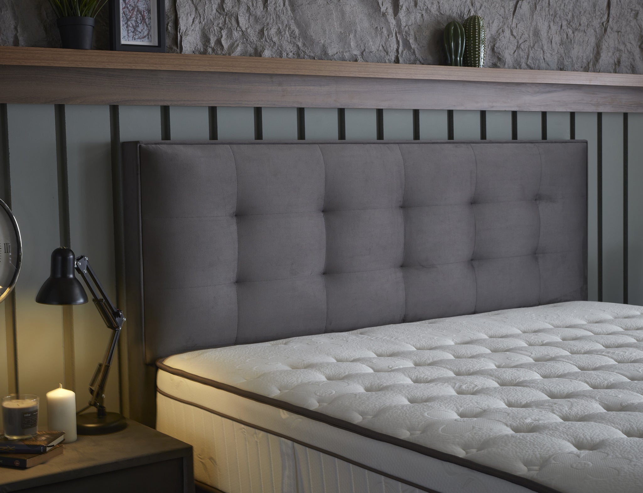 SKYBEDD ® - Boxspring met opbergruimte Modebedd Antraciet 180x200