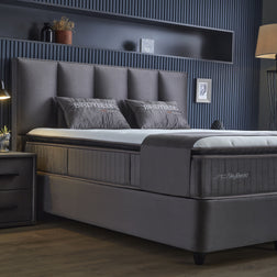 SKYBEDD® - Boxspring met opbergruimte Birdybedd Antraciet 160x200