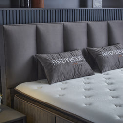 SKYBEDD® - Boxspring met opbergruimte Birdybedd Antraciet 160x200
