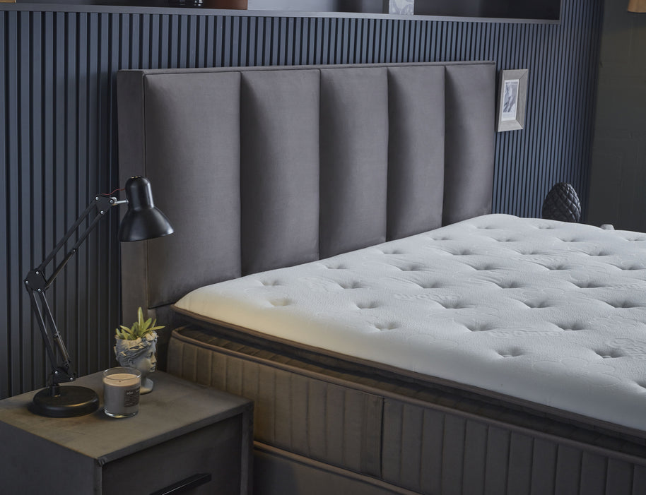 SKYBEDD ® - Boxspring met opbergruimte Birdybedd Antraciet 180x200