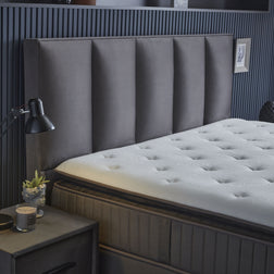 SKYBEDD ® - Boxspring met opbergruimte Birdybedd Antraciet 180x200