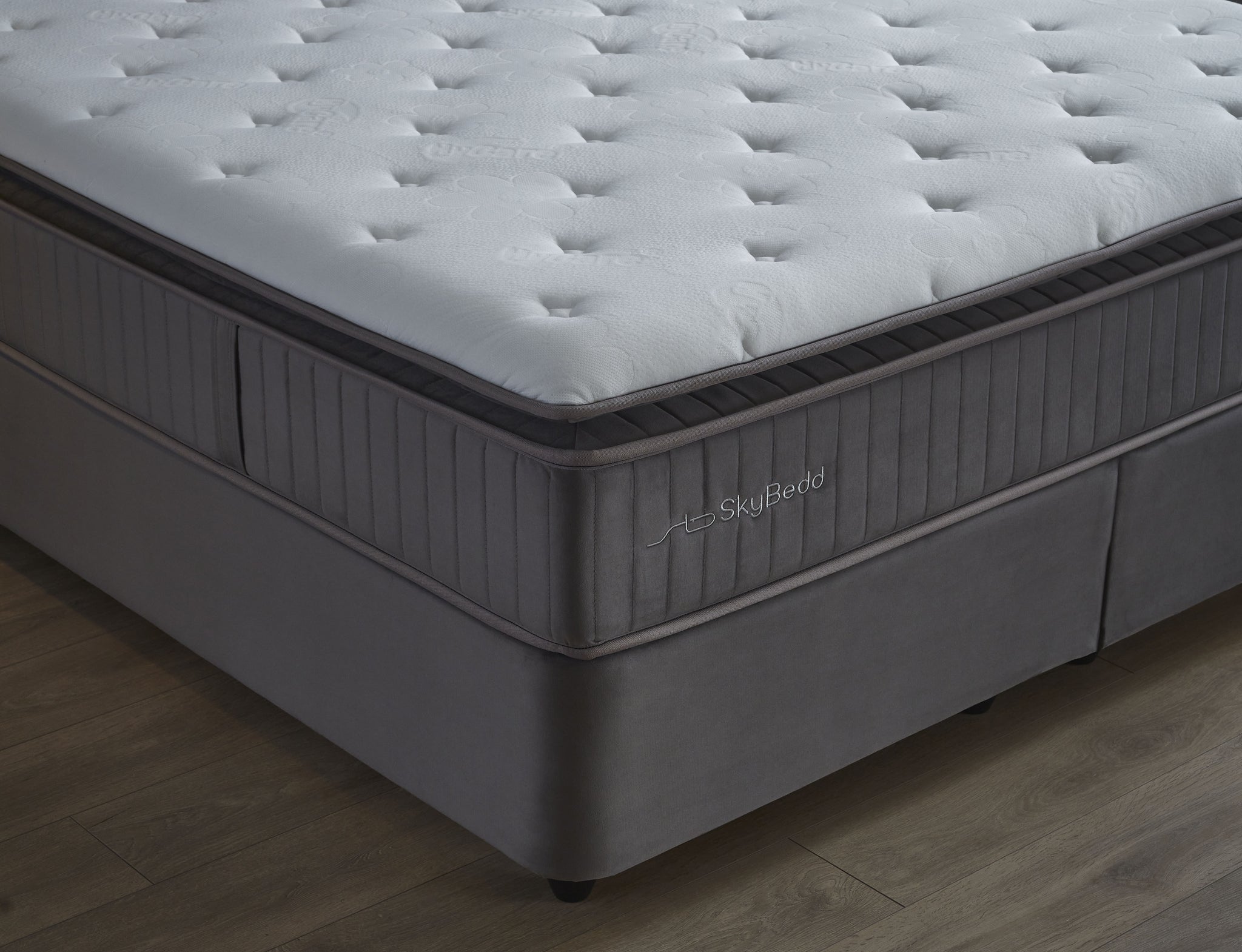 SKYBEDD ® - Boxspring met opbergruimte Birdybedd Antraciet 180x200