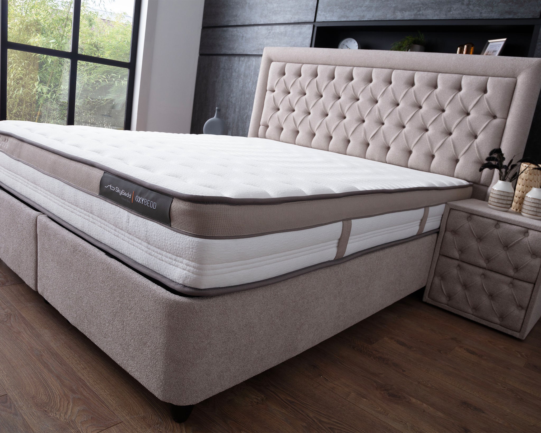 SKYBEDD ® - Boxspring met opbergruimte Oxybedd 160x200