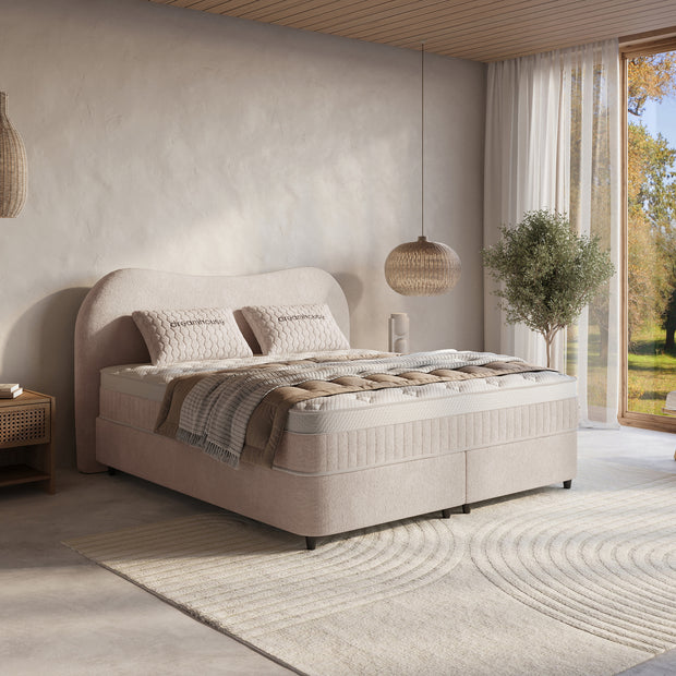 DH Opbergboxspring Arcus 140x200 Beige