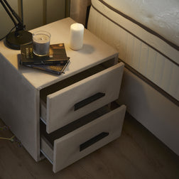 SKYBEDD ® - Boxspring met opbergruimte Modebedd Beige 180x200