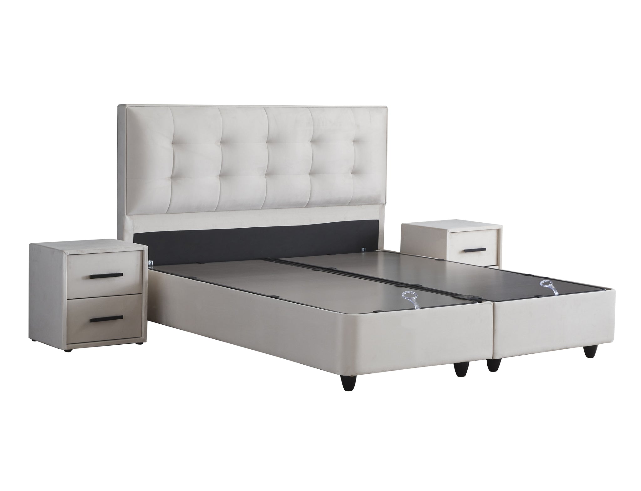 SKYBEDD ® - Boxspring met opbergruimte Modebedd Beige 180x200