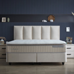 SKYBEDD ® - Boxspring met opbergruimte Birdybedd Beige 140x200