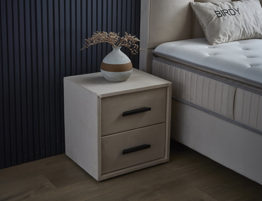 SKYBEDD ® - Boxspring met opbergruimte Birdybedd Beige 140x200