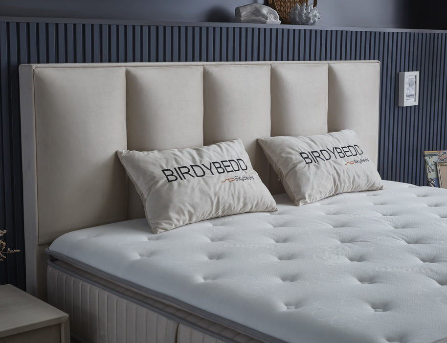 SKYBEDD ® - Boxspring met opbergruimte Birdybedd Beige 160x200