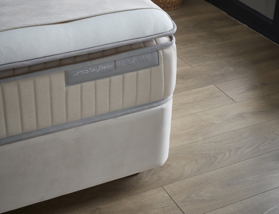 SKYBEDD ® - Boxspring met opbergruimte Birdybedd Beige 180x200