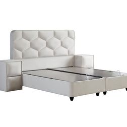 SKYBEDD® - Boxspring met opbergruimte Dolcebedd beige 160x200