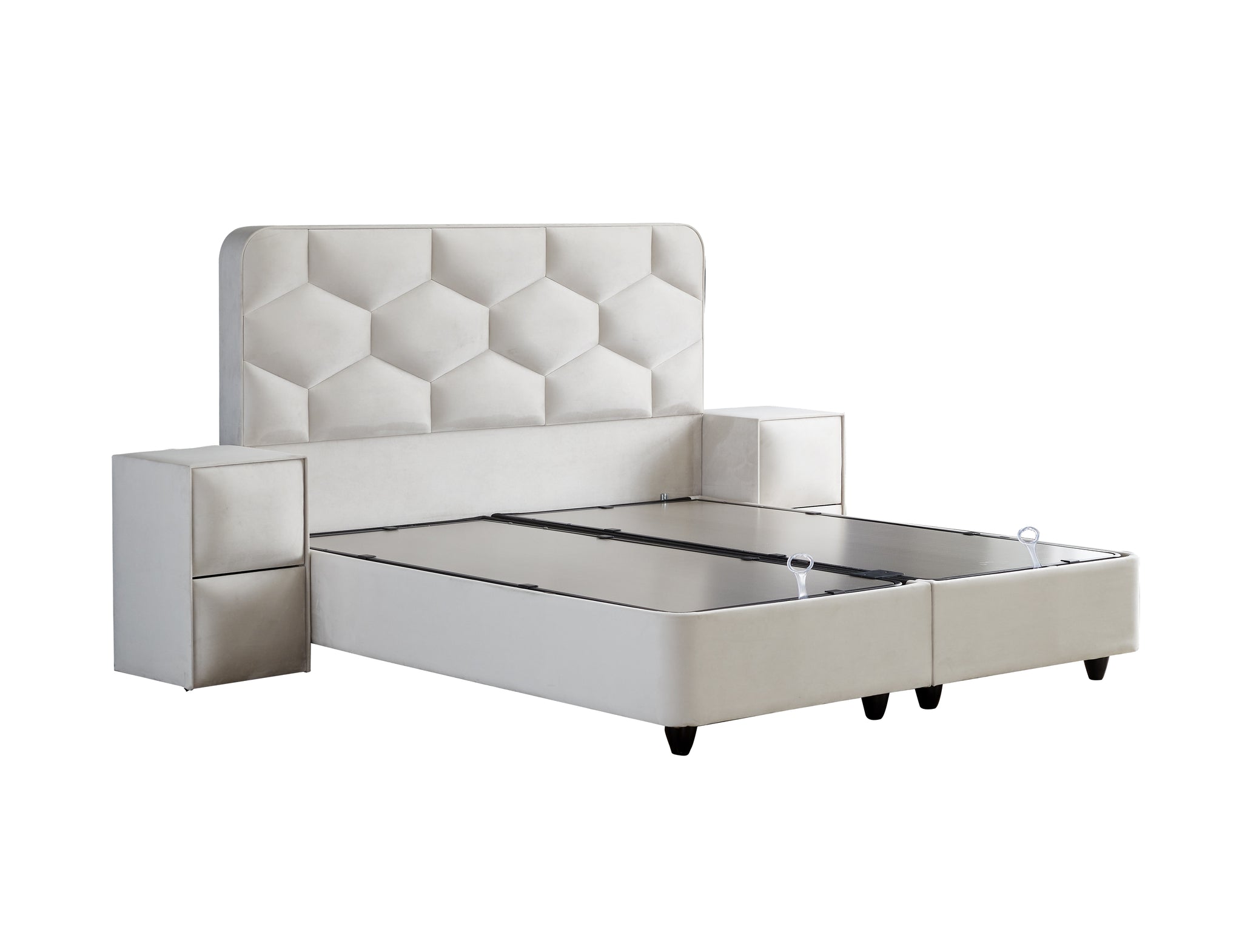 SKYBEDD ® - Boxspring met opbergruimte Dolcebedd Beige 180x200