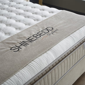 SKYBEDD ® - Boxspring met opbergruimte Shinebedd Beige 160x200