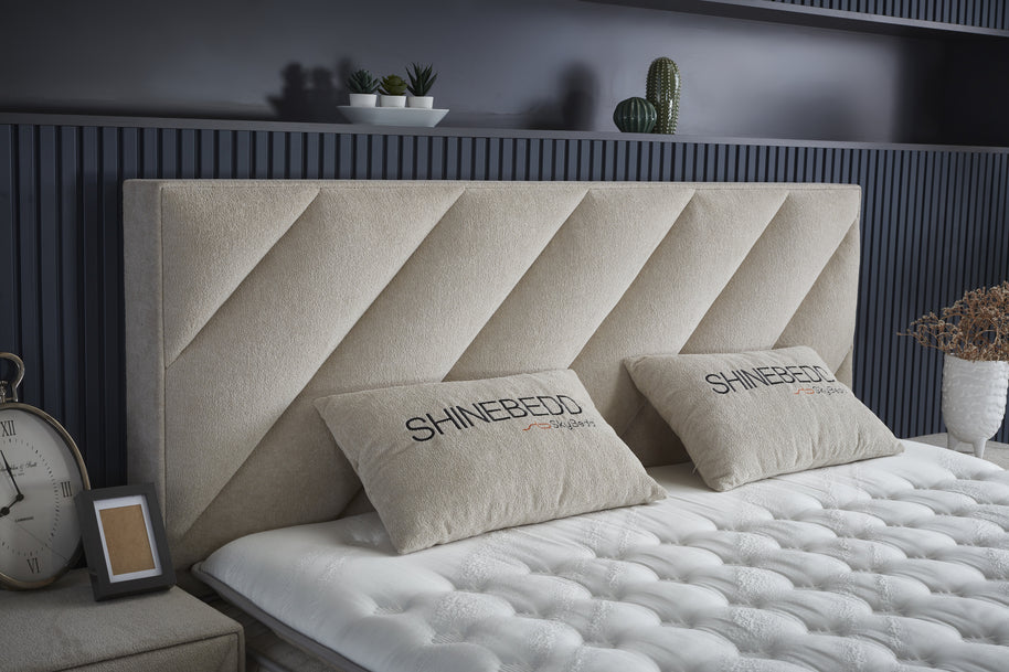 SKYBEDD® - Boxspring met opbergruimte Shinebedd beige 180x200