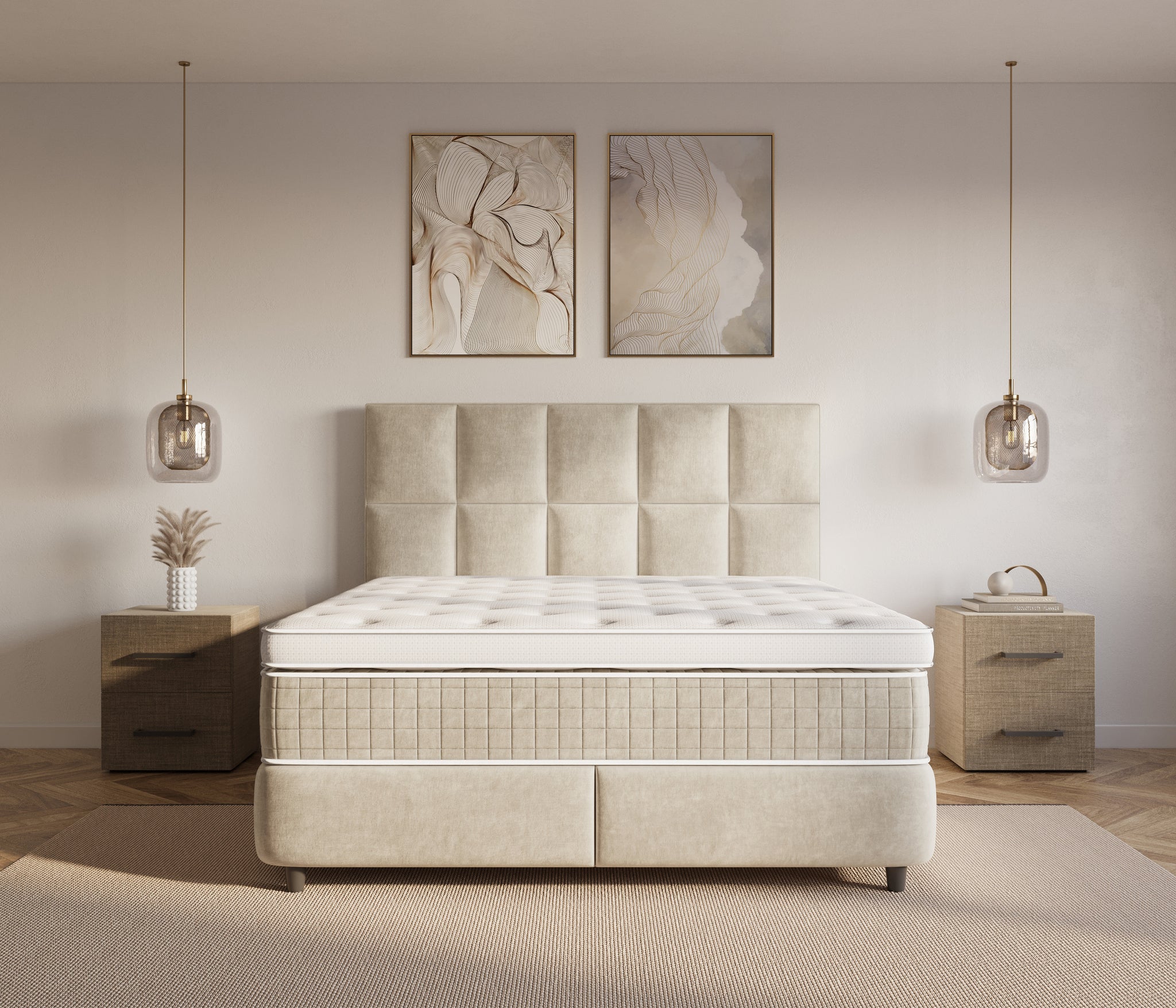 Dreamhouse Neroli Boxspring met Opbergruimte - 180x200 - Beige