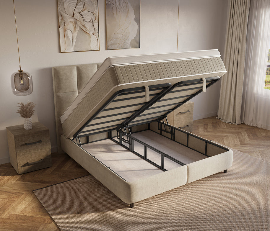 Dreamhouse Neroli Boxspring met opbergruimte - 180x210 - beige