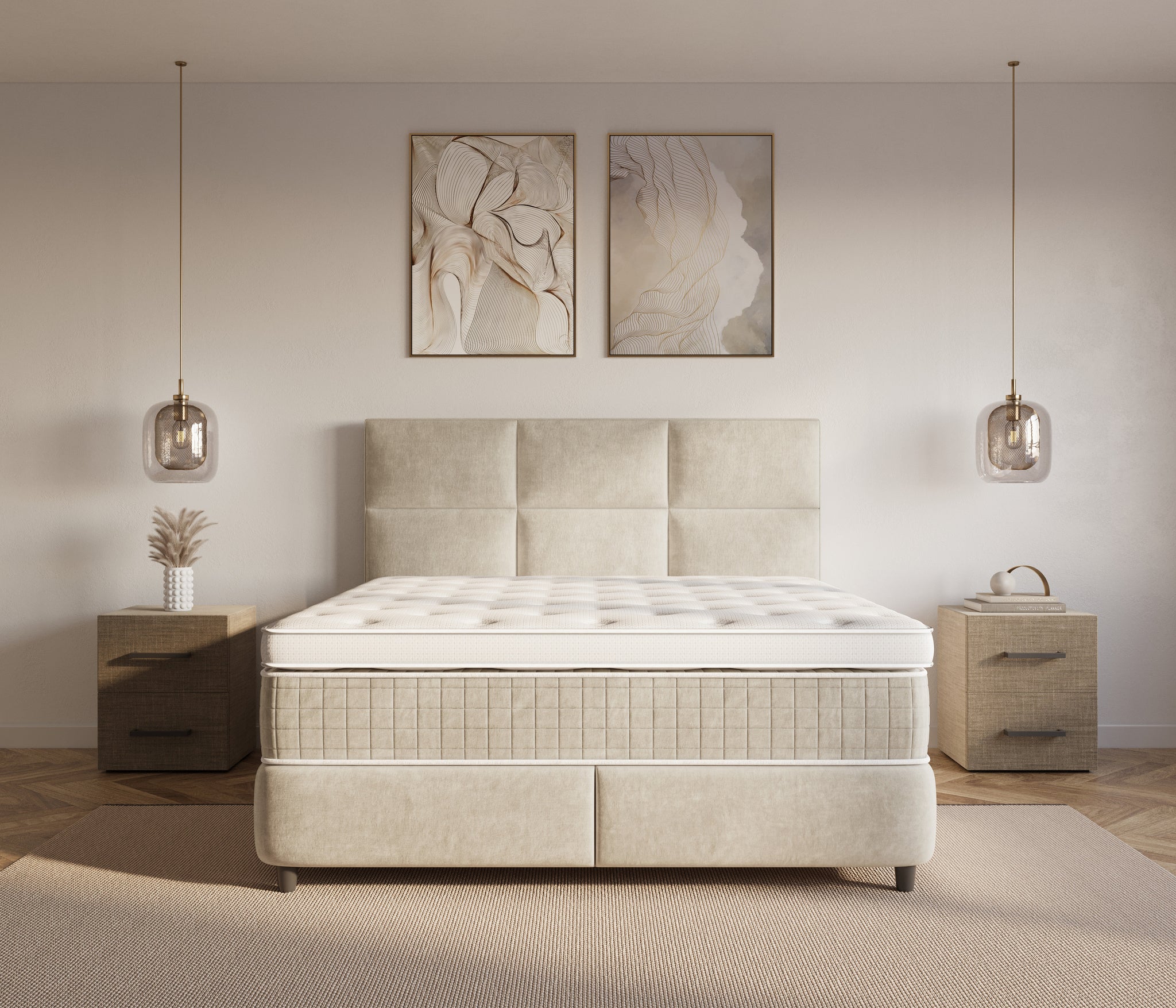 Dreamhouse Verdo boxspring met opbergruimte - 140 x 200 cm - beige