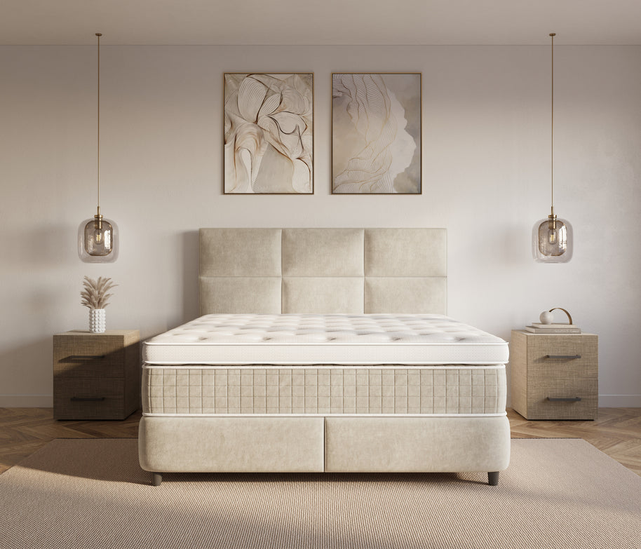 Dreamhouse Verdo boxspring met opbergruimte - 140 x 200 cm - beige