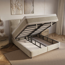 Dreamhouse Verdo boxspring met opbergruimte - 140 x 200 cm - beige