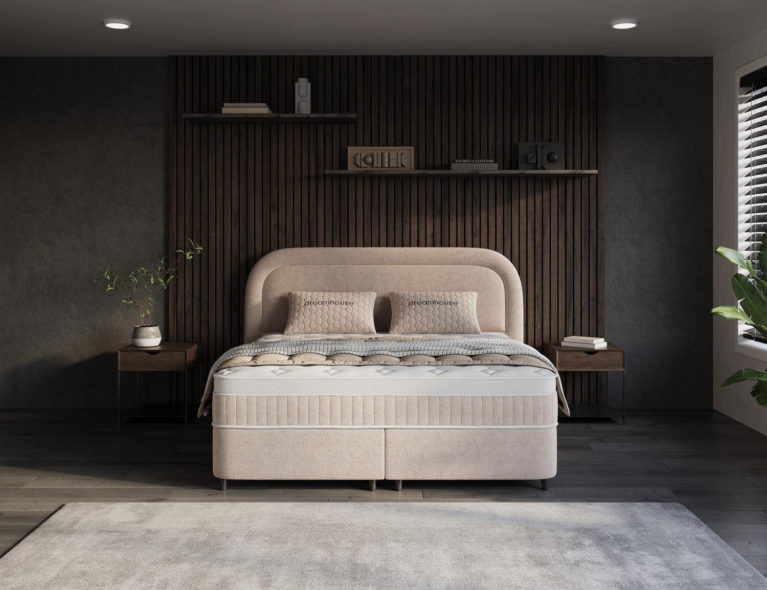 DH Opbergboxspring Essence 140x200 Beige