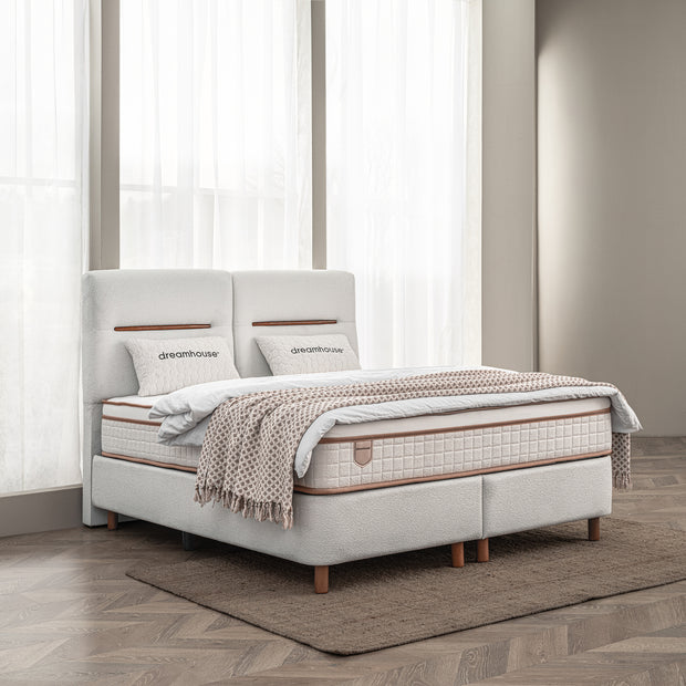 DH Opbergboxspring Oakline 140 x 200 cm beige