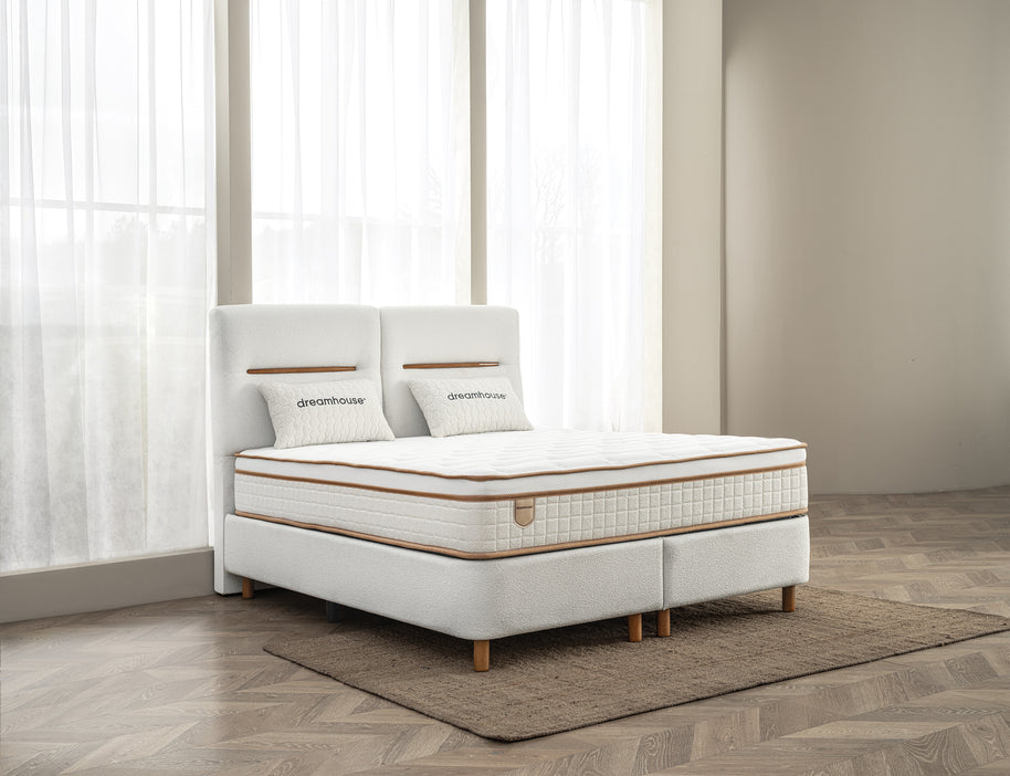 DH Opbergboxspring Oakline 140 x 200 cm beige