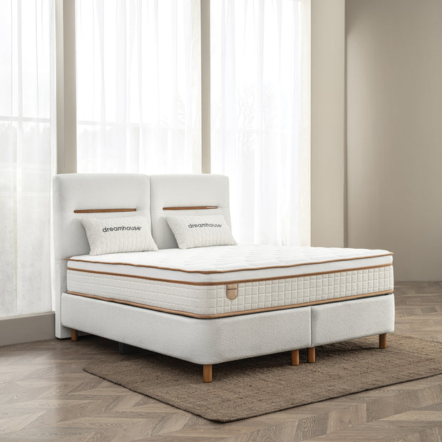DH Opbergboxspring Oakline 140 x 200 cm beige