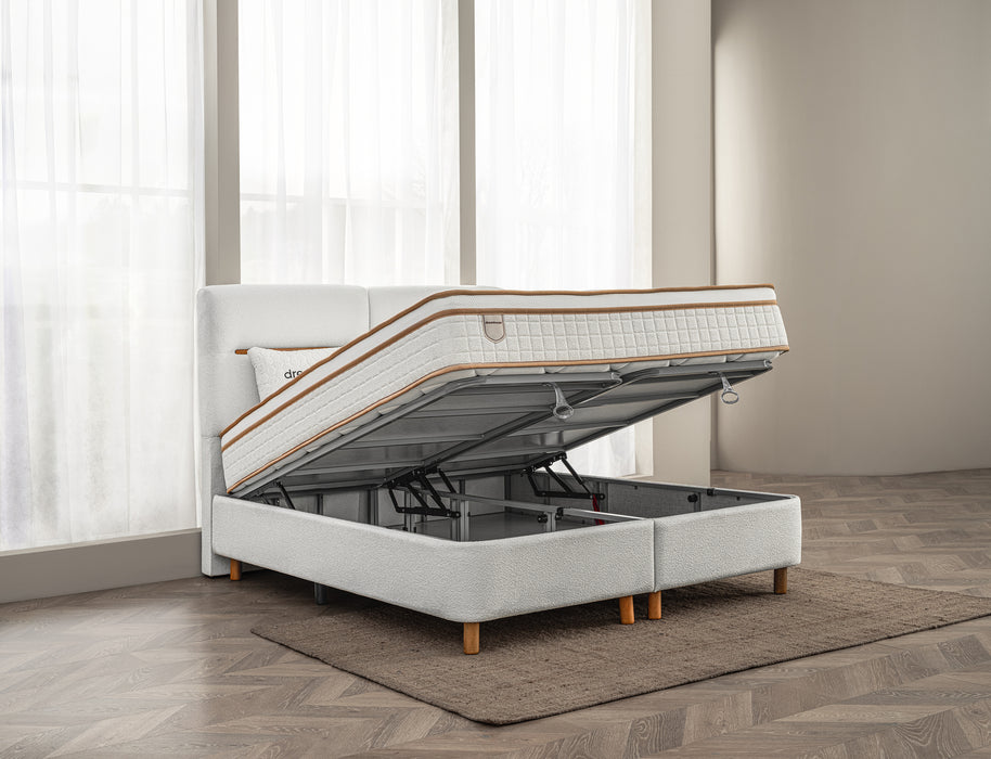 DH Opbergboxspring Oakline 140 x 200 cm beige