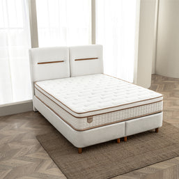 DH Opbergboxspring Oakline 140 x 200 cm beige