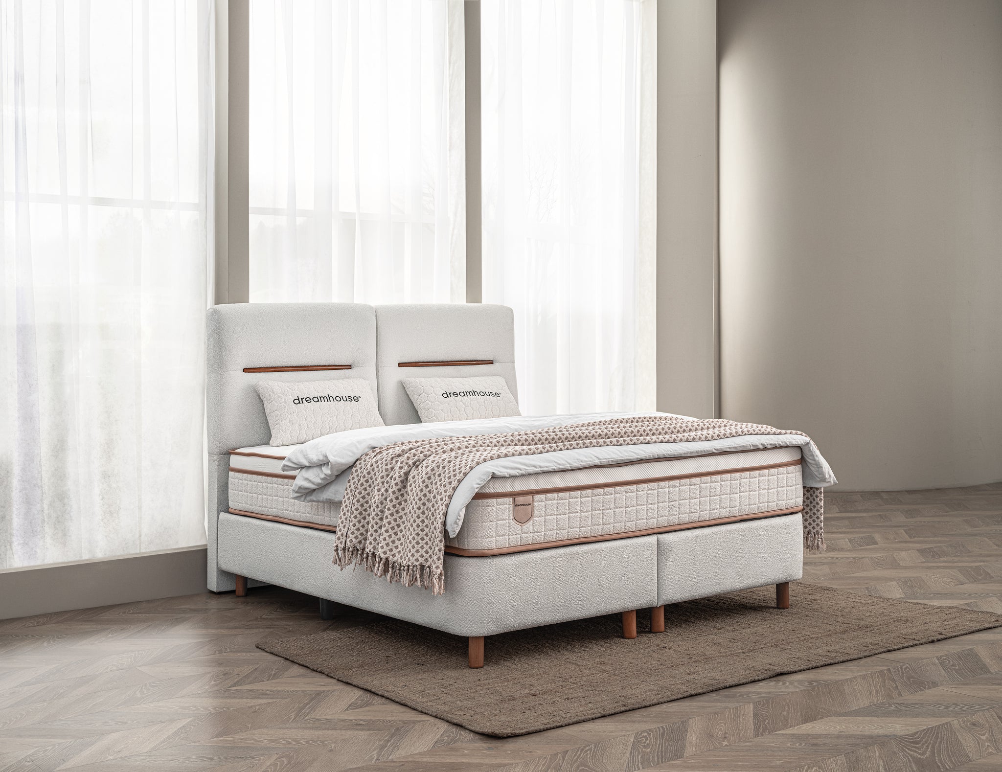 DH Opbergboxspring Oakline 160x200 Beige