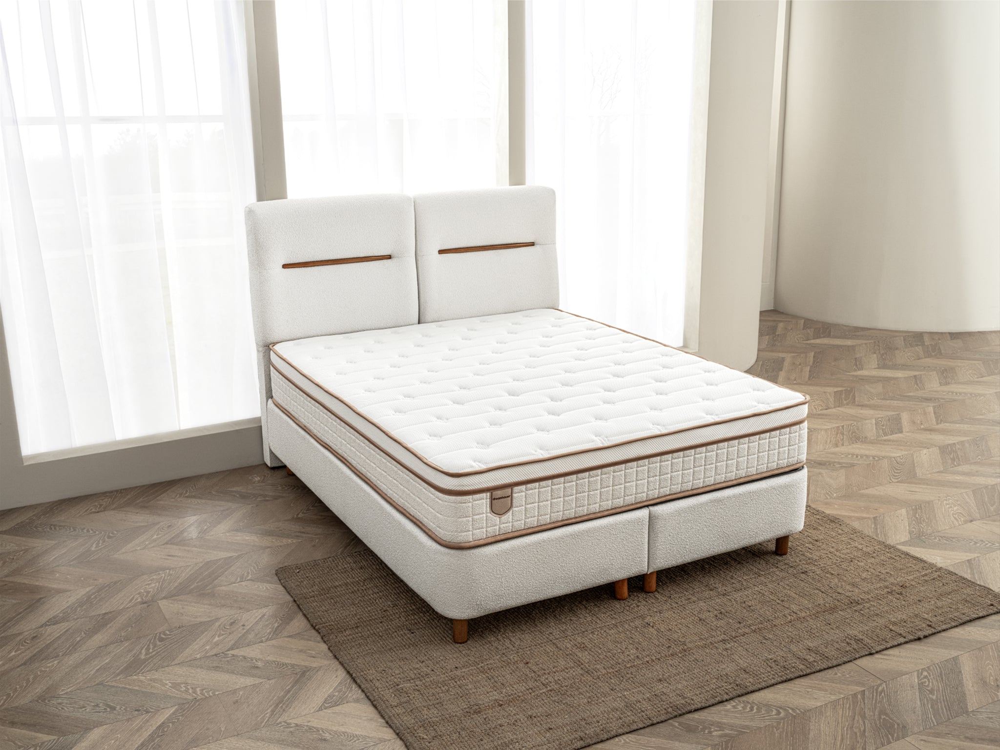 DH Opbergboxspring Oakline 160x200 Beige
