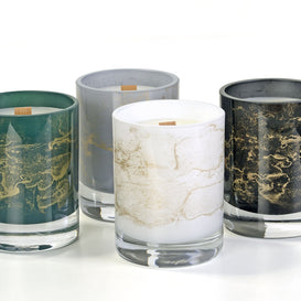 Terroso® Geurkaars Groen Marmer - Glas