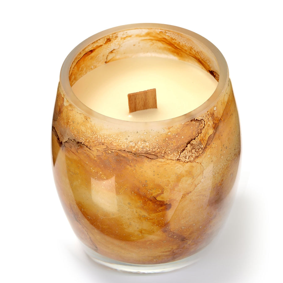 Terroso® Geurkaars Warm Wit Marmer - Glas