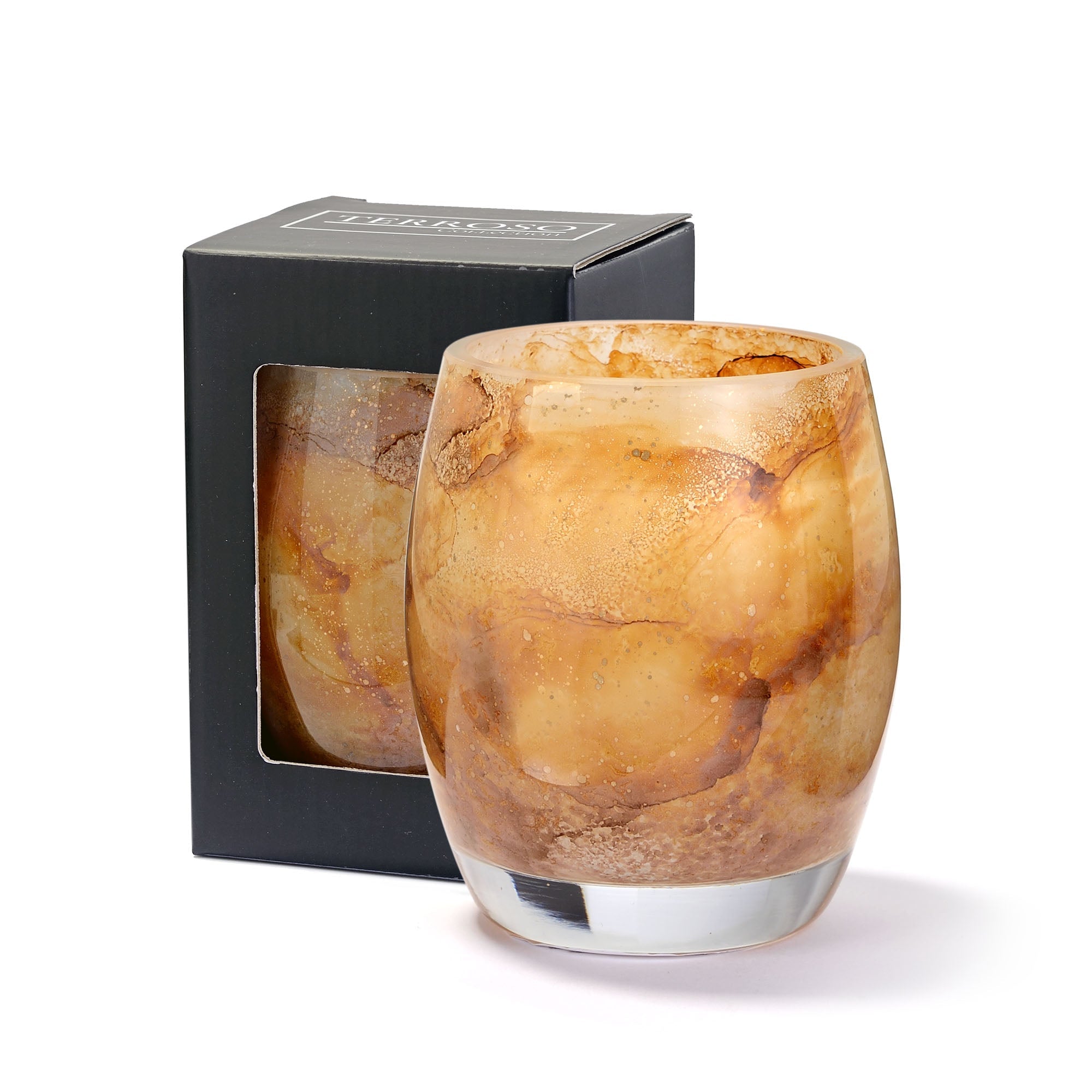 Terroso® Geurkaars Warm Wit Marmer - Glas